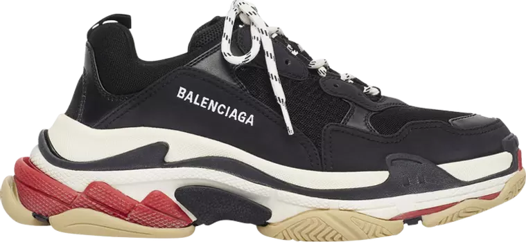 Кроссовки Balenciaga Triple S Sneaker Black Red, черный