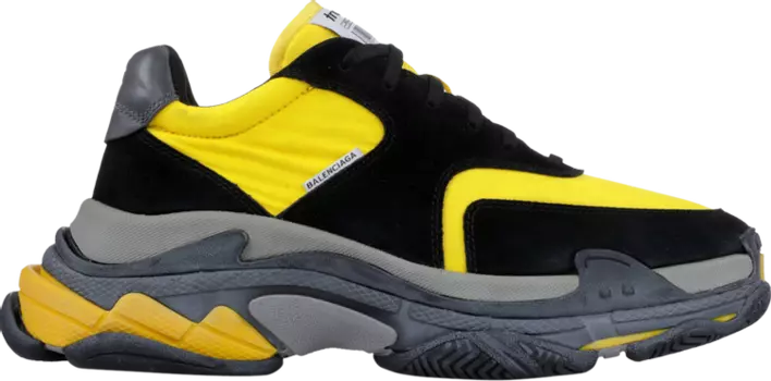 Кроссовки Balenciaga Triple S Sneaker Black Yellow, желтый