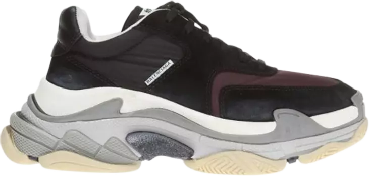 Кроссовки Balenciaga Triple S Sneaker Bordeaux, черный