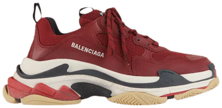 Кроссовки Balenciaga Triple S Sneaker 'Burgundy', красный