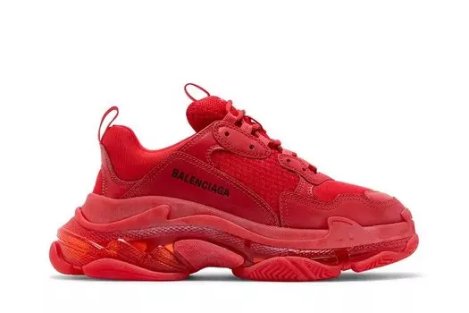 Кроссовки Balenciaga Triple S Sneaker Clear Sole - Red, красный