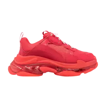 Кроссовки Balenciaga Triple S Sneaker Clear Sole - Red White Laces, красный