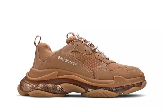 Кроссовки Balenciaga Triple S Sneaker 'Clear Sole - Light Camel', коричневый