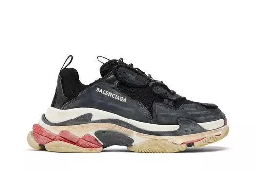 Кроссовки Balenciaga Triple S Sneaker 'DIY - Black Red', черный
