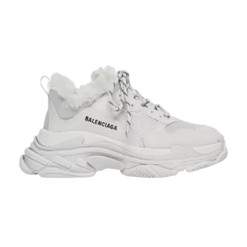 Кроссовки Balenciaga Triple S Sneaker 'Faux Fur - Grey', серый