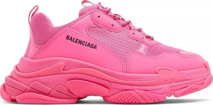 Кроссовки Balenciaga Triple S Sneaker Fluorescent Pink, розовый