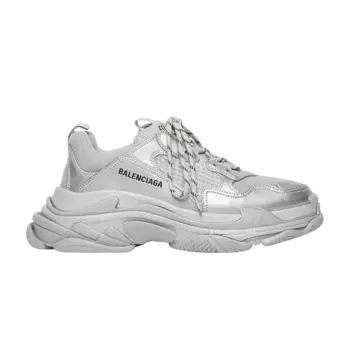 Кроссовки Balenciaga Triple S Sneaker Silver Metallic, серебряный
