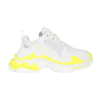 Кроссовки Balenciaga Triple S Sneaker 'White Fluo Yellow', белый