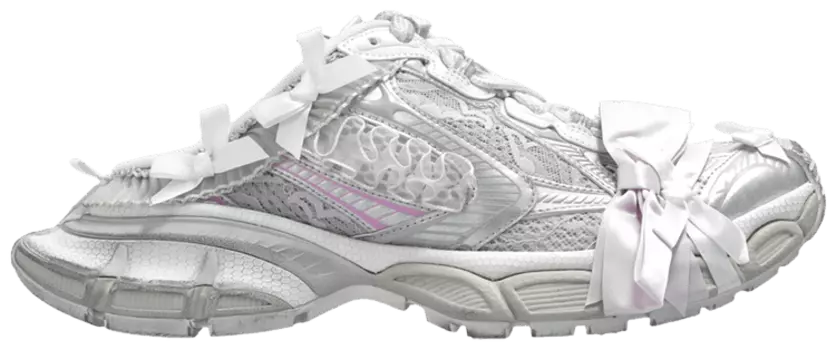 Кроссовки Balenciaga Wmns 3XL Lace Mule 'White Light Pink', серебряный