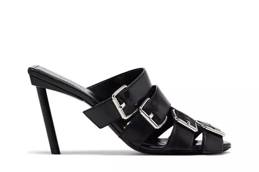 Кроссовки Balenciaga Wmns Buckle Strap Sandal 'Black Silver', черный