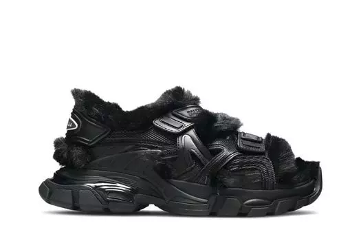 Кроссовки Balenciaga Wmns Furry Sandal 'Black', черный