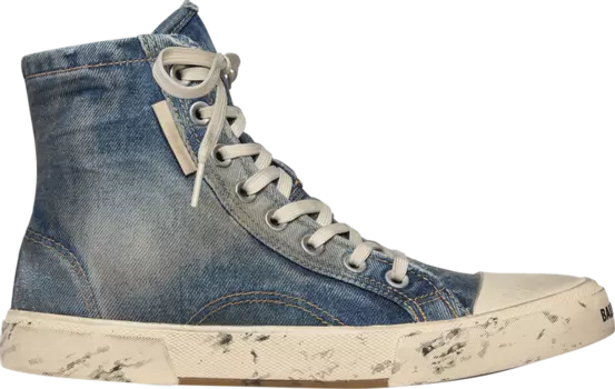 Кроссовки Balenciaga Wmns Paris High 'Destroyed - Denim', синий