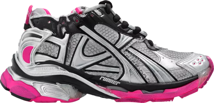 Кроссовки Balenciaga Wmns Runner Sneaker 'Worn-Out - Silver Pink', серебряный