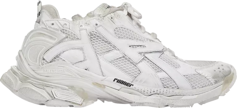 Кроссовки Balenciaga Wmns Runner Sneaker Worn-Out - White, белый