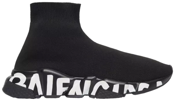 Кроссовки Balenciaga Wmns Speed Sneaker 'Midsole Graffiti - Black White', черный