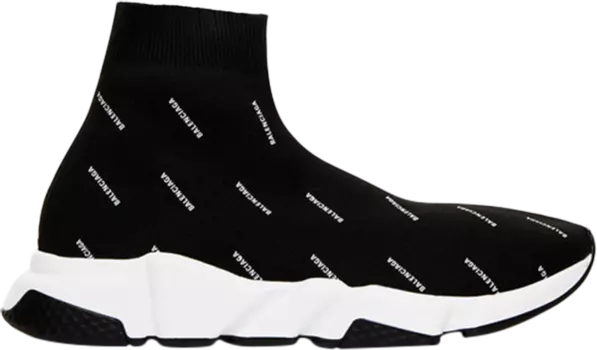 Кроссовки Balenciaga Wmns Speed Trainer Black White, черный