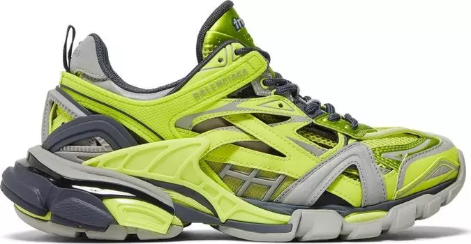 Кроссовки Balenciaga Wmns Track.2 Sneaker Grey Neon Yellow, серый