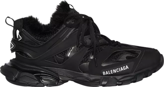 Кроссовки Balenciaga Wmns Track Trainer Fake Fur - Black, черный