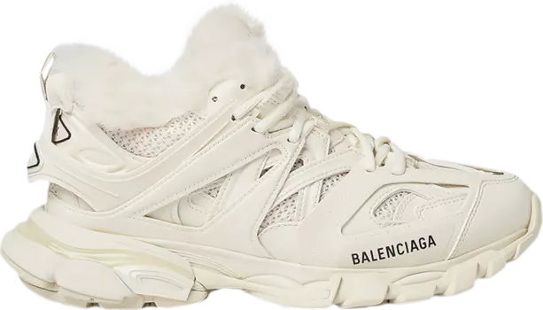 Кроссовки Balenciaga Wmns Track Trainer Fake Fur - Egg Shell, кремовый