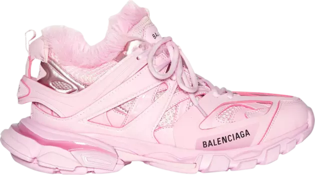 Кроссовки Balenciaga Wmns Track Trainer Fake Fur - Pink, розовый