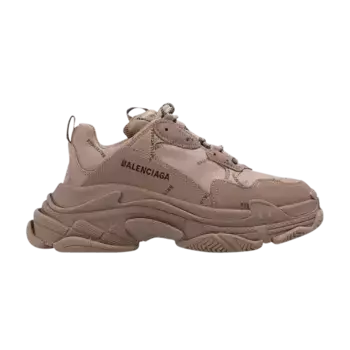 Кроссовки Balenciaga Wmns Triple S Sneaker Allover Logo - Dark Beige, коричневый