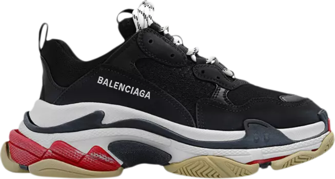 Кроссовки Balenciaga Wmns Triple S Sneaker 'Black Red' 2023, черный
