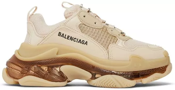 Кроссовки Balenciaga Wmns Triple S Sneaker 'Clear Sole - Nude', коричневый