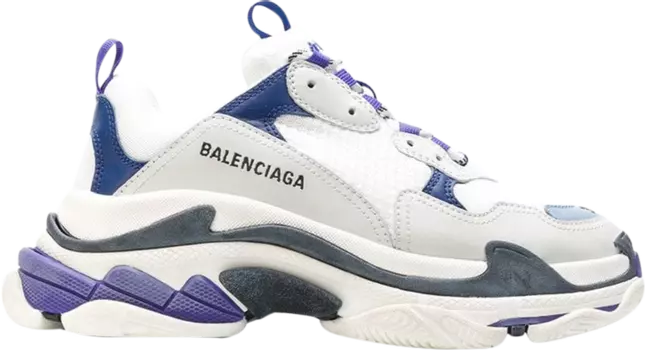 Кроссовки Balenciaga Wmns Triple S Trainer White Navy Purple, белый