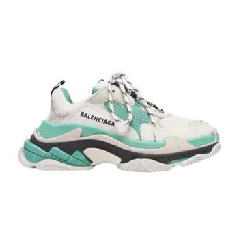 Кроссовки Balenciaga Wmns Triple S White Green2019, зеленый
