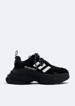 Кроссовки BALENCIAGA x adidas Triple S sneakers, черный