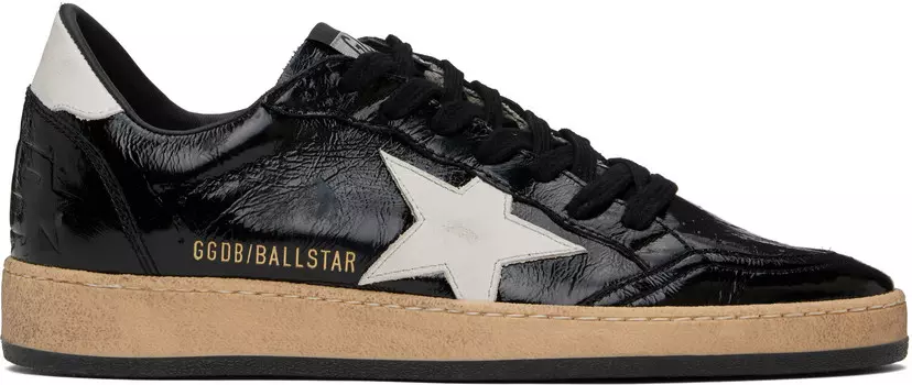 Кроссовки Ball Star черного и белого цвета Golden Goose
