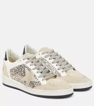 Кроссовки ball star с блестками Golden Goose, мультиколор
