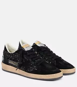 Кроссовки Ball Star с отделкой из замши Golden Goose, черный