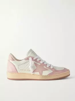 Кроссовки Ball Star с потертостями Golden Goose, розовый