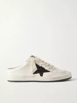 Кроссовки Ball Star Sabot из блестящей кожи Golden Goose, белый