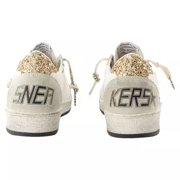 Кроссовки Ballstar - бренд Golden Goose Deluxe - кожа - белый, белый