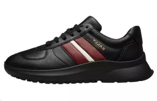 Кроссовки BALLY Lace-up Leather Sneakers, черный