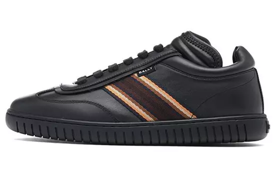 Кроссовки BALLY Low-top Leather Sneakers, черный