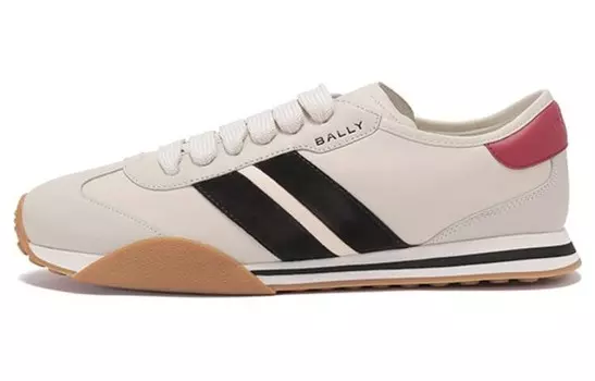 Кроссовки BALLY Low-top Leather Sneakers, красный