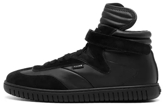 Кроссовки BALLY Panelled High-top Sneakers, черный