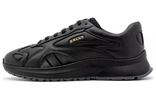 Кроссовки BALLY Panelled Leather Sneakers, черный