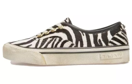 Кроссовки BALLY Santa Ana Zebra-print Sneakers, белый