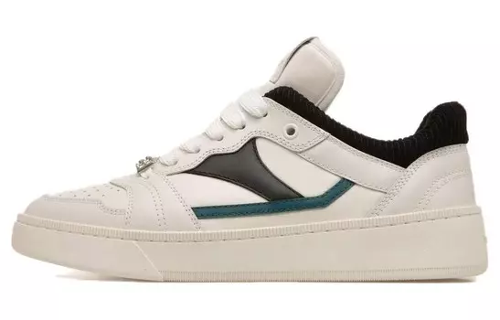 Кроссовки BALLY Skateboarding Shoes Men Low-top Off White, цвет Off White