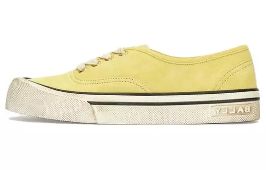 Кроссовки BALLY Skateboarding Shoes Men Low-top Yellow, желтый