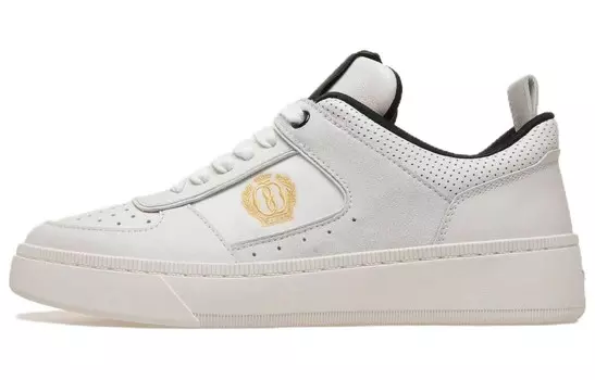 Кроссовки BALLY Skateboarding Shoes Women's Low-top White/Gray, белый/серый