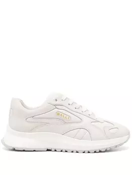 Кроссовки Bally со вставками из кожи и шнуровкой, белый