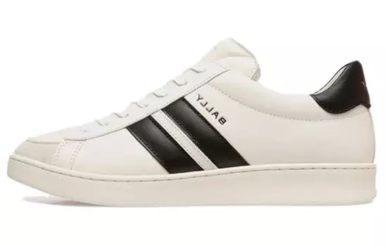 Кроссовки BALLY Stripe-detail Leather Sandals, черный/белый