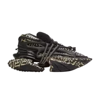 Кроссовки Balmain Unicorn Low Ivory Black Monogram, коричневый