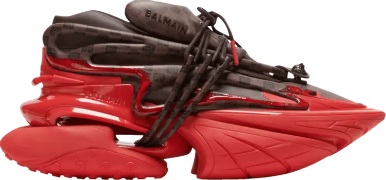 Кроссовки Balmain Unicorn Low 'Monogram - Brown Red', коричневый