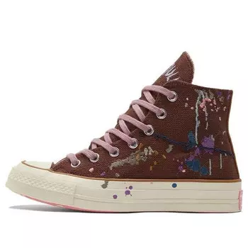 Кроссовки bandulu x chuck 70 high 'paint splatter - cappuccino base' Converse, коричневый